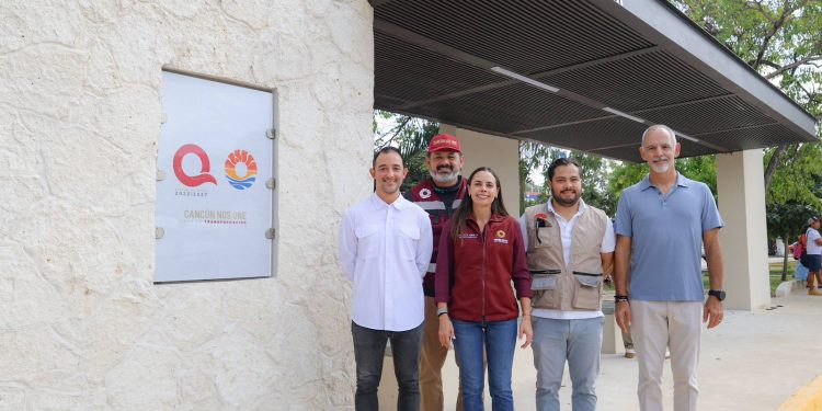 Ana Paty Peralta inaugura paraderos inclusivos en avenida Tulum