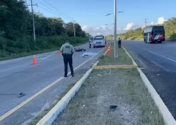 Accidente en carretera Playa del Carmen-Tulum deja un motociclista sin vida