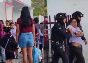 Detienen a hombre tras irrumpir en primaria de Paraíso Maya II en Cancún