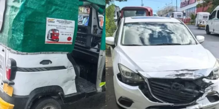 Choque entre auto y mototaxi deja tres lesionados en Puerto Morelos