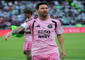Lionel Messi celebrando gol previo a alcanzar los 900 goles en 2026