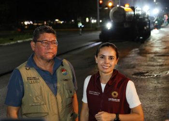Supervisa Ana Paty Peralta modernización de la avenida Kabah