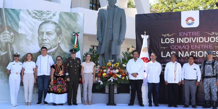Exalta Ana Paty Peralta el legado de Benito Juárez García