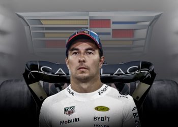 Checo Pérez durante el GP de Australia con Cadillac en la Fórmula 1