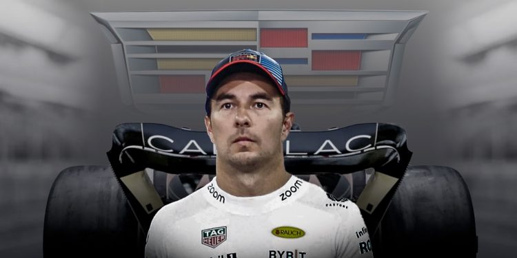 Checo Pérez durante el GP de Australia con Cadillac en la Fórmula 1