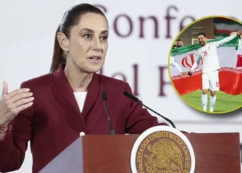 Fotografía de Claudia Sheinbaum durante conferencia oficial donde habló sobre la posibilidad de que México sea sede alternativa para partidos de Irán en la Copa del Mundo 2026.