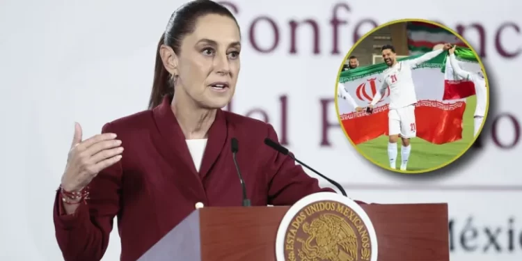 Fotografía de Claudia Sheinbaum durante conferencia oficial donde habló sobre la posibilidad de que México sea sede alternativa para partidos de Irán en la Copa del Mundo 2026.