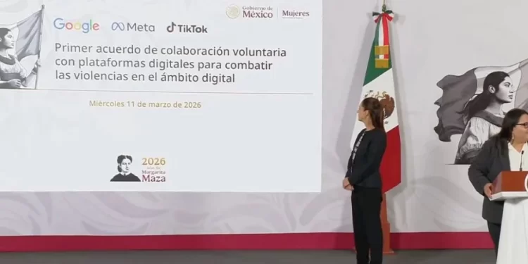 Claudia Sheinbaum pacta con Google y TikTok contra violencia digital