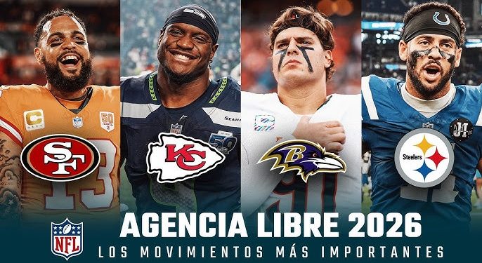 Jugadores destacados de la NFL durante la agencia libre 2026 tras movimientos clave de fichajes