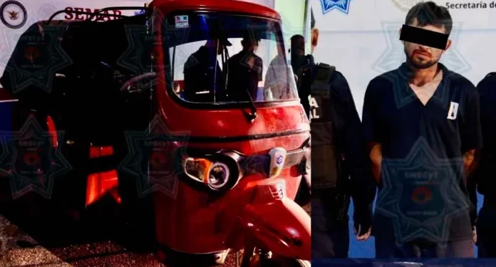 Detienen a tabasqueño con dos mototaxis robados en Cancún