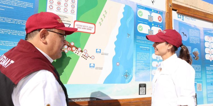 Ana Paty Peralta invita a disfrutar playas de calidad internacional en Cancún