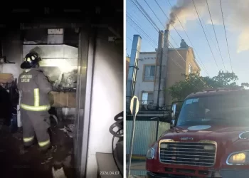 Fuerte incendio en pollería de Villas Otoch Paraíso activa a bomberos en Cancún