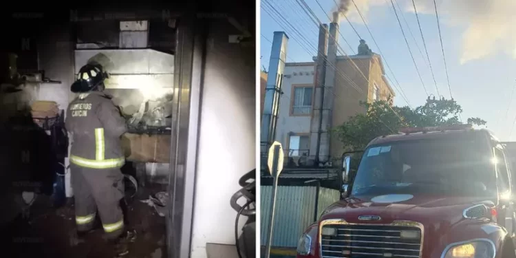 Fuerte incendio en pollería de Villas Otoch Paraíso activa a bomberos en Cancún