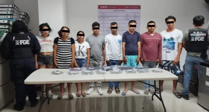 Detienen a ocho presuntos narcomenudistas en Holbox por venta en la calle