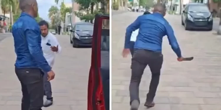 Taxista persigue con machete a conductor tras acusarlo de Uber en Playa del Carmen