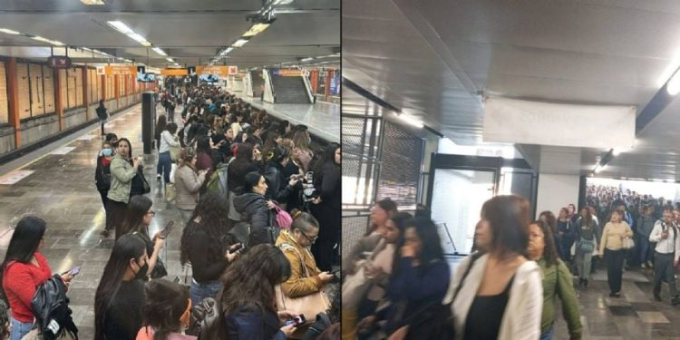 Metro CDMX inicia la semana con caos y retrasos prolongados