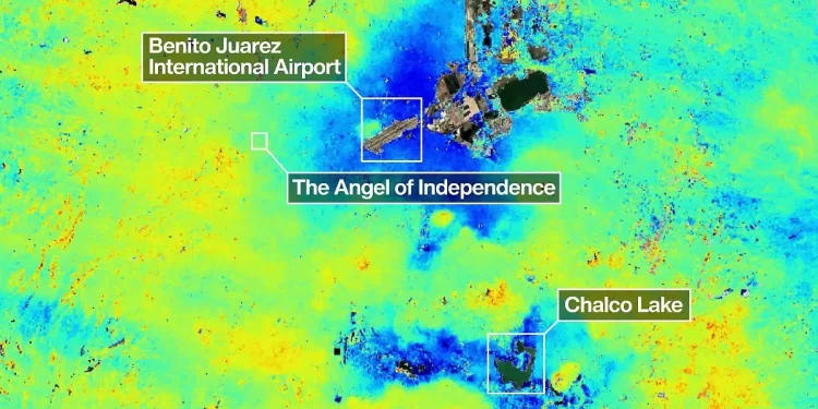 Satélite de la NASA detecta que la CDMX se hunde hasta 2 cm por mes