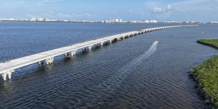 Puente Nichupté en Cancún: inauguración en abril con 97% de avance