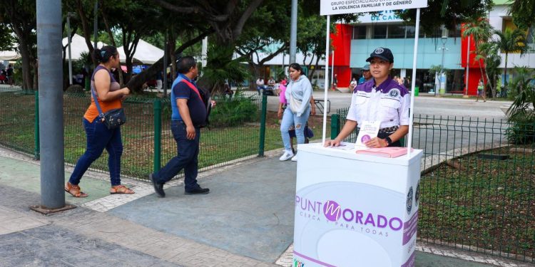 Cancún impulsa Punto Morado contra violencia de género