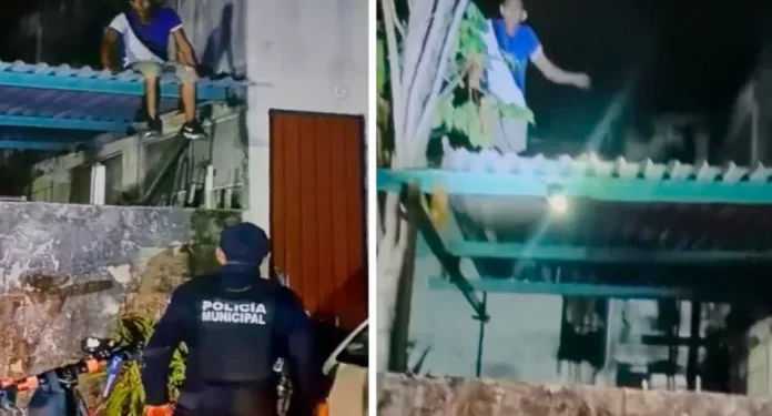 Persecución en Cancún termina con presunto asaltante detenido en techos