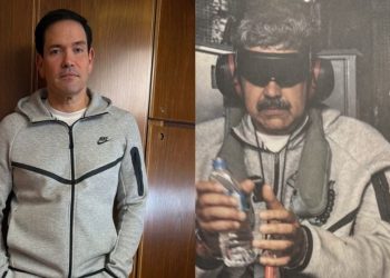 Marco Rubio posa en Air Force One con el outfit que usó Nicolás Maduro al ser detenido