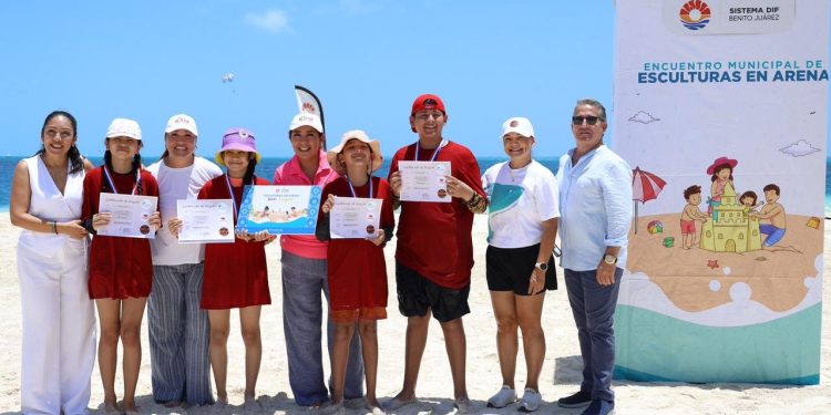Cancún impulsa el talento juvenil en esculturas de arena 2026