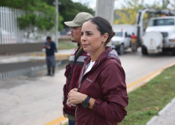 Ana Paty Peralta supervisa acciones contra encharcamientos