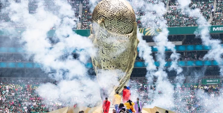 Shakira durante su presentación en la ceremonia inaugural del Mundial 2026 en México
