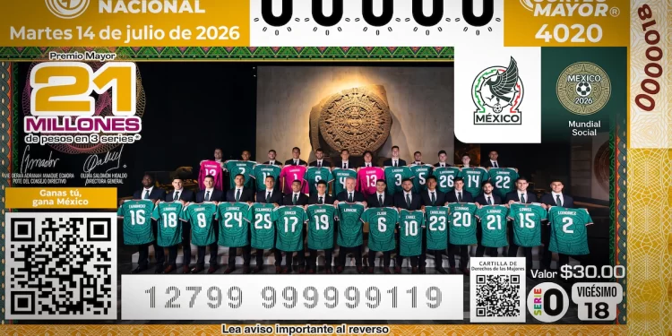 Lotería Nacional lanza cachito conmemorativo del Mundial 2026