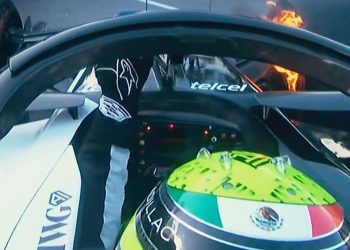 Video: Se incendia monoplaza de Checo Pérez en Mónaco