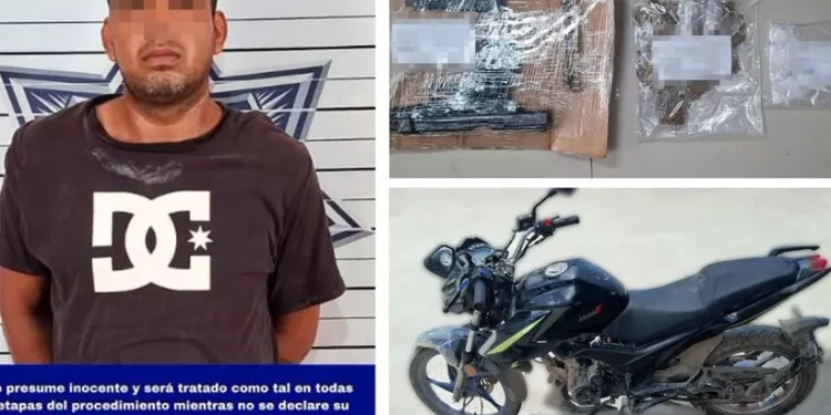Detienen a sujeto con drogas y 14 cartuchos en la SM 204 de Cancún