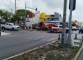 Se registra aparatoso accidente en la avenida Kabah de Cancún con siete lesionados