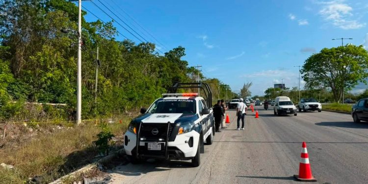 Localizan a dos ejecutados a un lado de la carretera Playa del Carmen-Cancún