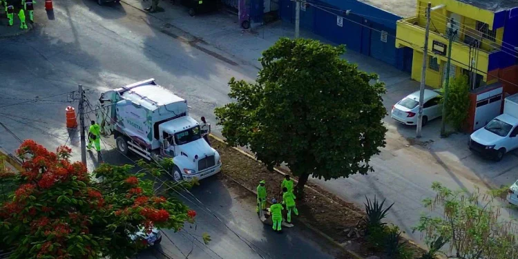Atiende mega jornada de limpieza camellones y avenidas principales de Cancún