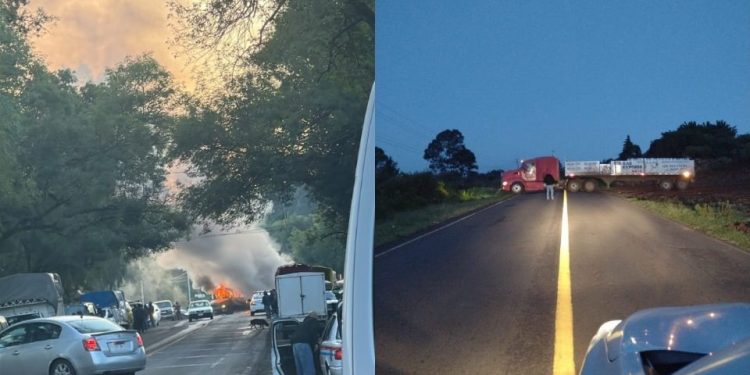 Michoacán amanece con 11 bloqueos tras operativo contra el CJNG