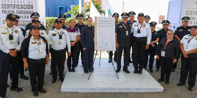 Ana Paty Peralta destaca nueva estrategia policial en Cancún