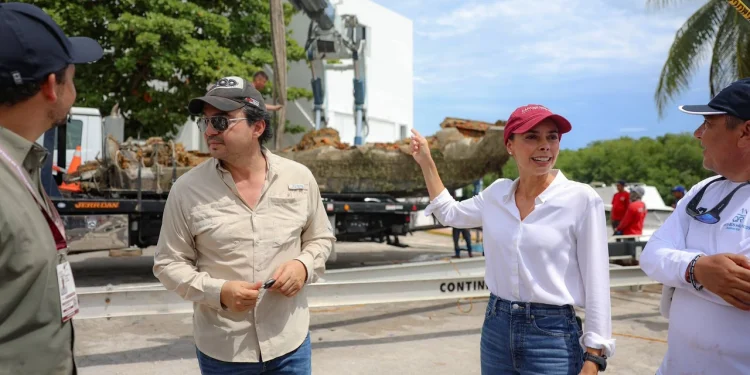Suma esfuerzos Ana Paty Peralta para retirar embarcaciones abandonadas del Sistema Lagunar Nichupté