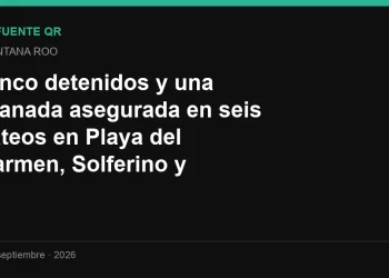 Cinco detenidos y una granada asegurada en seis cateos en Playa del Carmen, Solferino y Chetumal
