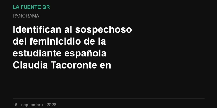 Identifican al sospechoso del feminicidio de la estudiante española Claudia Tacoronte en Morelos