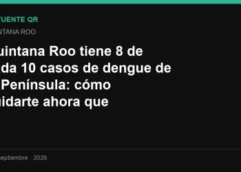 Quintana Roo tiene 8 de cada 10 casos de dengue de la Península: cómo cuidarte ahora que empiezan las lluvias