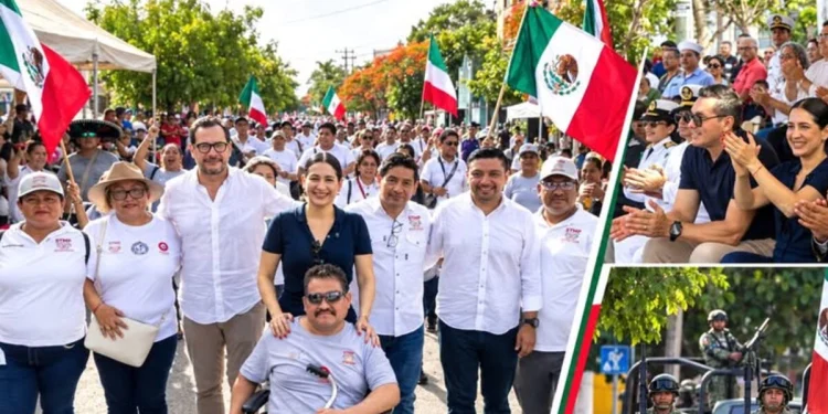 Desfile cívico militar por la Independencia en Playa del Carmen 2026