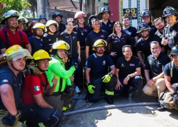 Reconoce Estefanía Mercado preparación de bomberos en simulacros