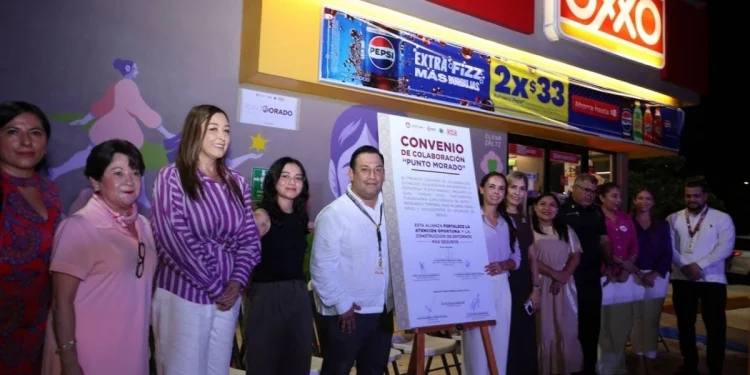 Cancun suma 272 Puntos Morados con tiendas OXXO para fortalecer la atencion a mujeres