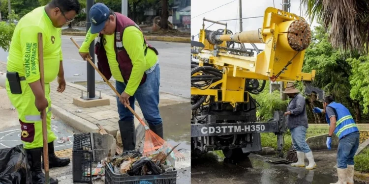 Mas de 350 elementos atienden afectaciones por lluvias en Cancun