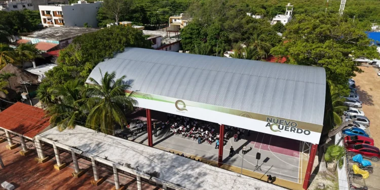 Nuevo domo en la escuela Melchor Ocampo