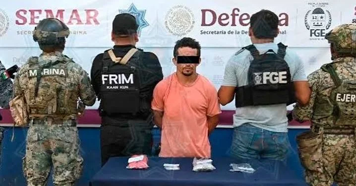 José Luis “N” cae con presunta droga en Supermanzana 28.