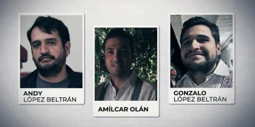 Andy López Beltrán, Amílcar Olán y Gonzalo López Beltrán