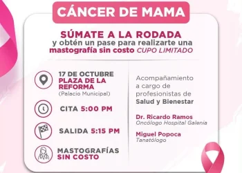 Invita Ayuntamiento de BJ a rodada contra el cancer de mama